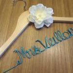 Personalized Wedding Dress Hanger With Ivory..